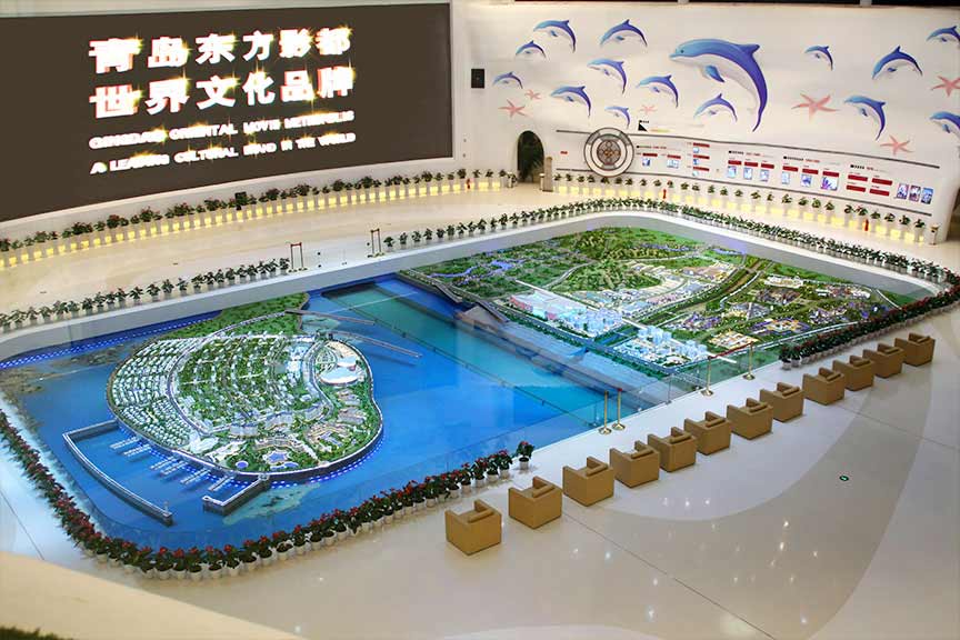 青岛万达东方影都城市规划智能沙盘