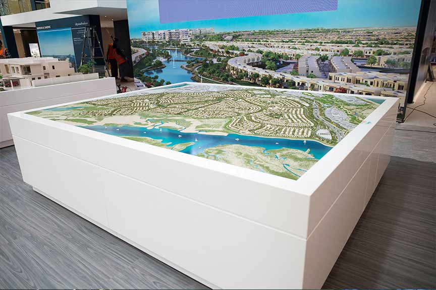 迪拜萨迪亚特湿地别墅区规划沙盘模型