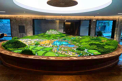 云南曲靖五龙水生态小镇规划沙盘模型