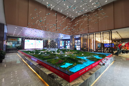 广西芦仙湖生态小镇规划沙盘模型