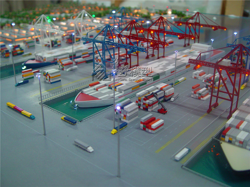 港口沙盘模型，物流港口规划沙盘