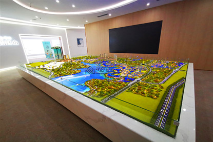 湖北咸宁梓山湖·长岛未来城规划沙盘模型