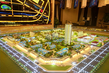 成都金勤·听湖九园住宅沙盘模型