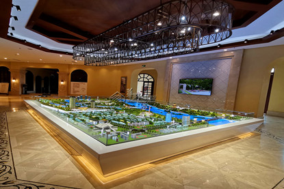 四川汉中金色外滩住宅沙盘模型